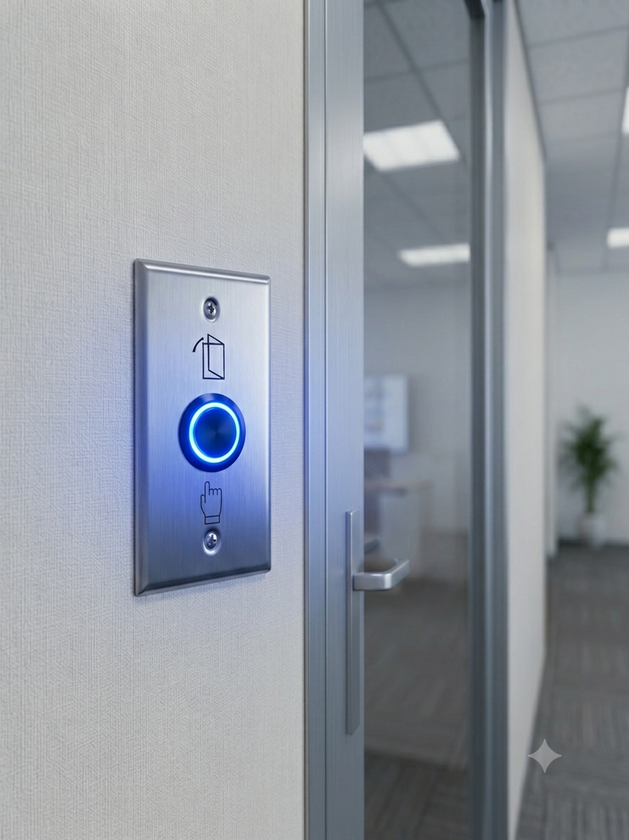 Botón Pulsador LED Placa Rectangular - Imagen 2